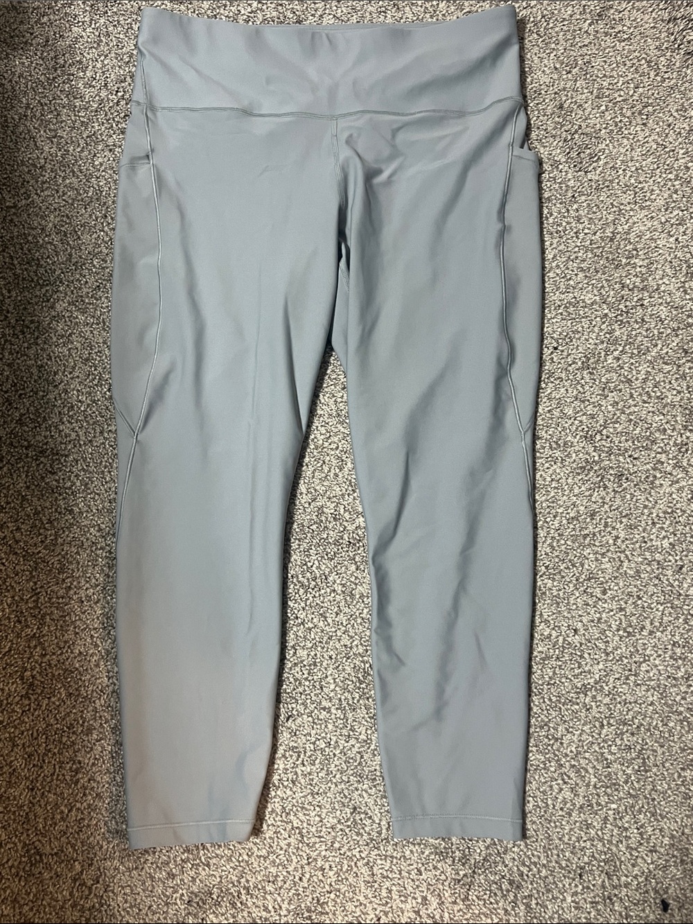 Athleta Light Gray High-Rise 7/8 Tights